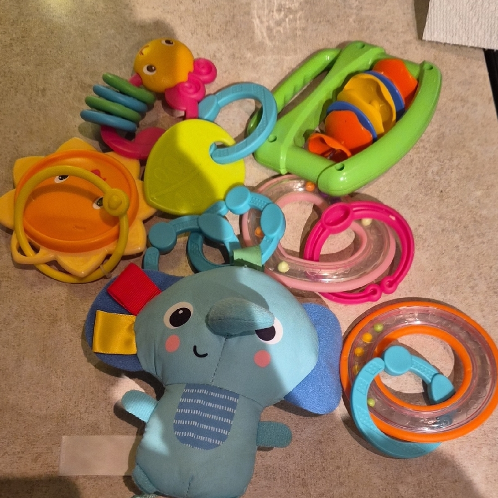 Colorful Baby Rattle and Teether Set